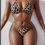 Thumbnail: Cheetah Print Sexy Thong Monokini Swimsuit Feminine