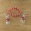 Thumbnail: Red bead earrings and bracelet set 