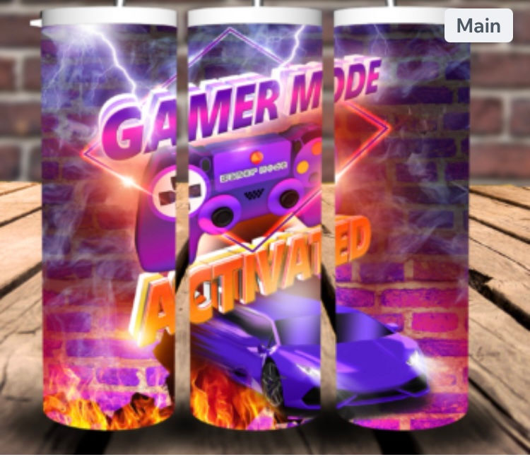 Gamer Mode Activated 20 oz tumbler