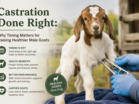 Castration Done Right: Why Timing Matters for Raising Healthier Male Goats