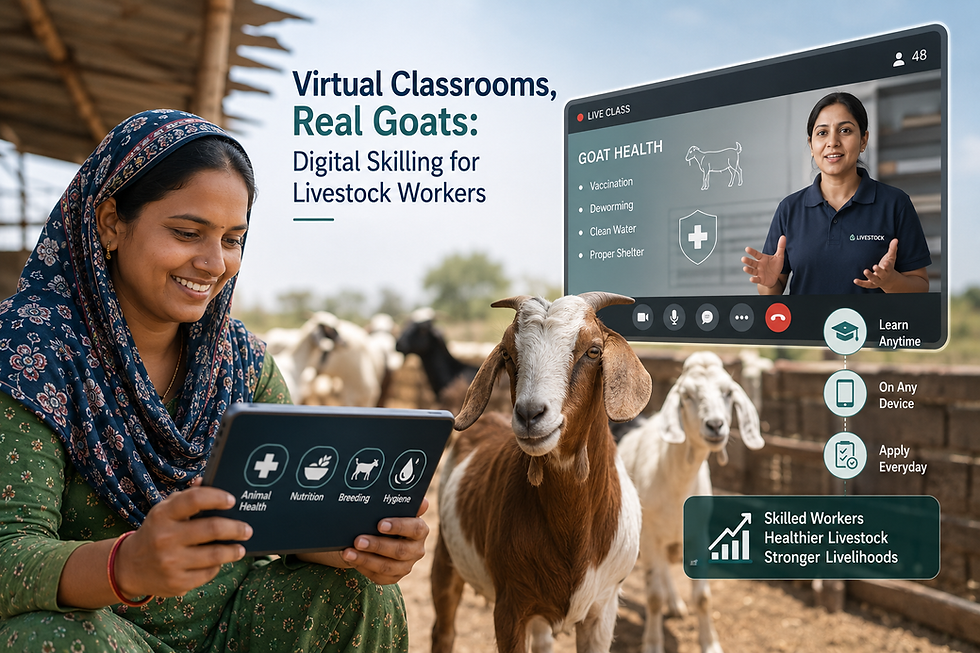 Virtual Classrooms, Real Goats: Digital Skilling for Livestock Workers