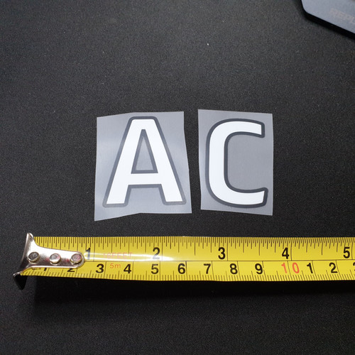 Heat Press Vinyl Letters (White with black outline) Backztitch