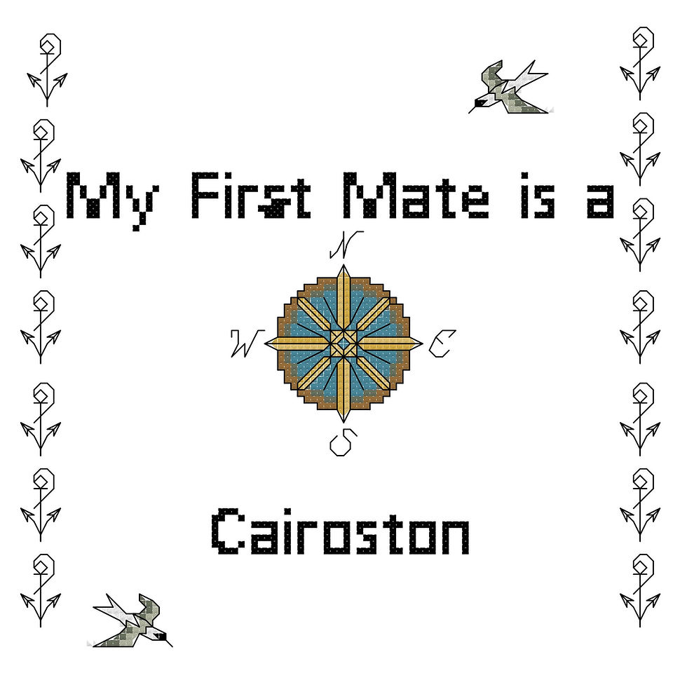 Cairoston My First Mate is a Dog Cross Stitch