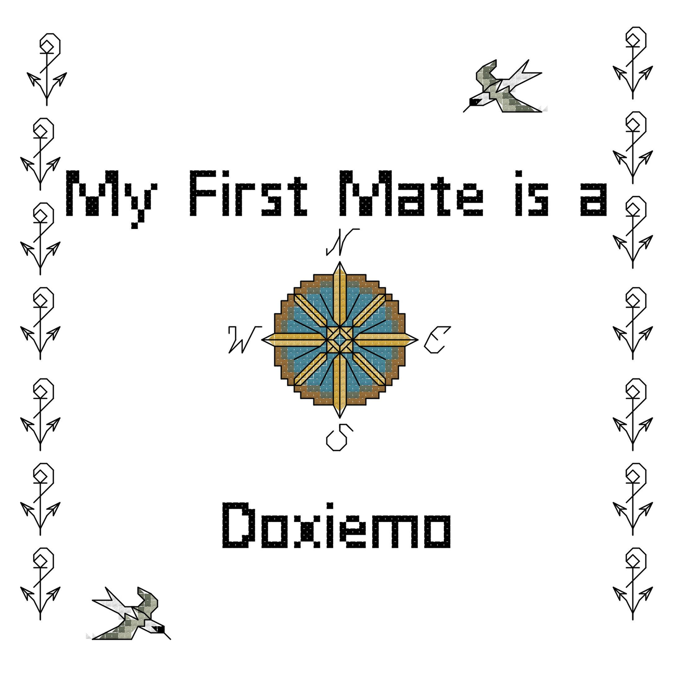 Doxiemo My First Mate is a Dog Cross Stitch