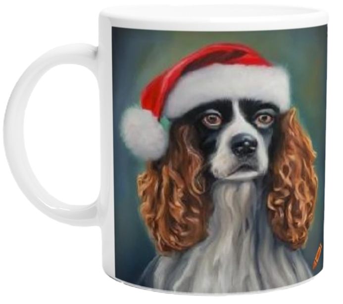 Irish Spaniel Christmas Mug White Ceramic Mug