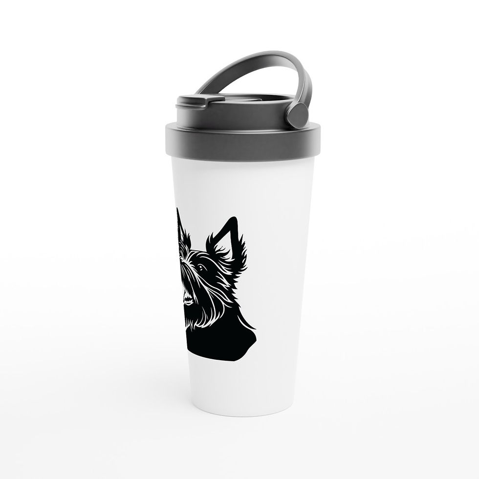Scottish Terrier Portrait Stainless Steel Travel Mug