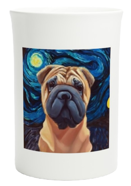 Chinese Shar Pei Starry Night Ceramic Slim Mug