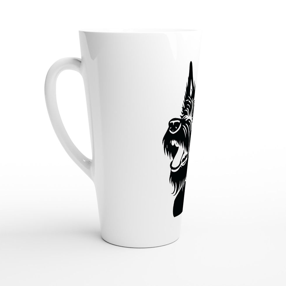 Scottish Terrier Portrait Ceramic Latte Mug