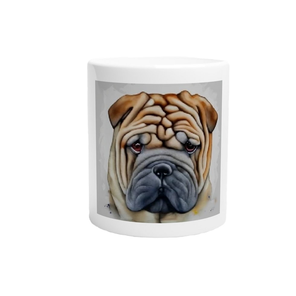 Chinese Shar Pei Portrait Ceramic Mug