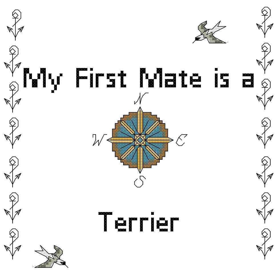 Terrier My First Mate is a Dog Cross Stitch