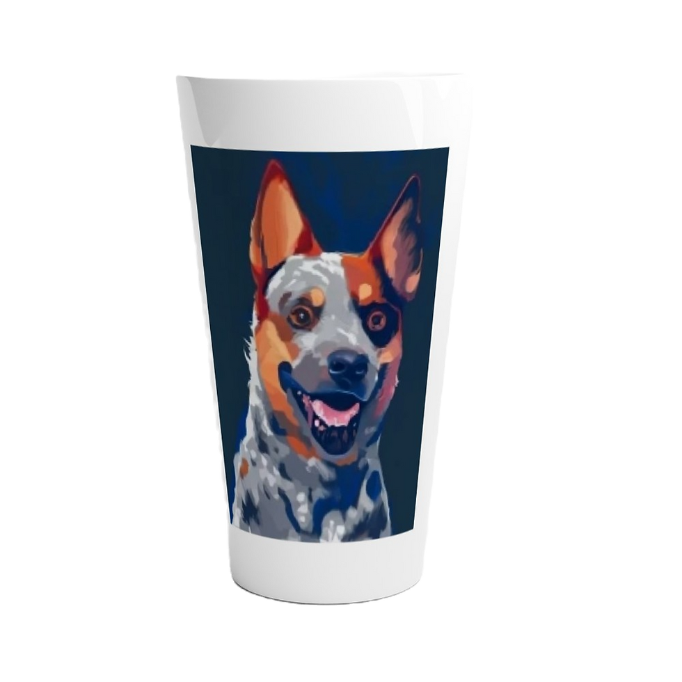 Australian Cattle Queensland Blue Heeler Dog Latte Mug drinkware dog theme gifts holidays coffee mug cup