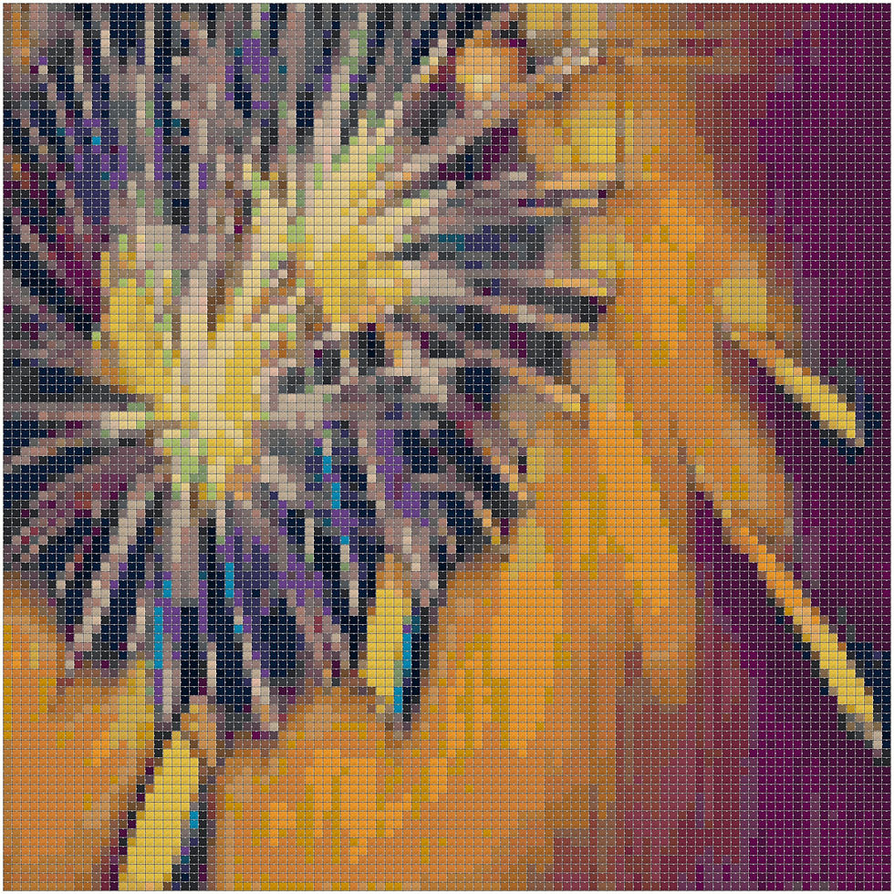 Fireworks Bursting Above cross stitch