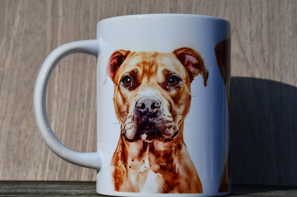American Staffordshire Terrier (1) Dog Watercolor Portraits Ceramic 15-ounce Mug