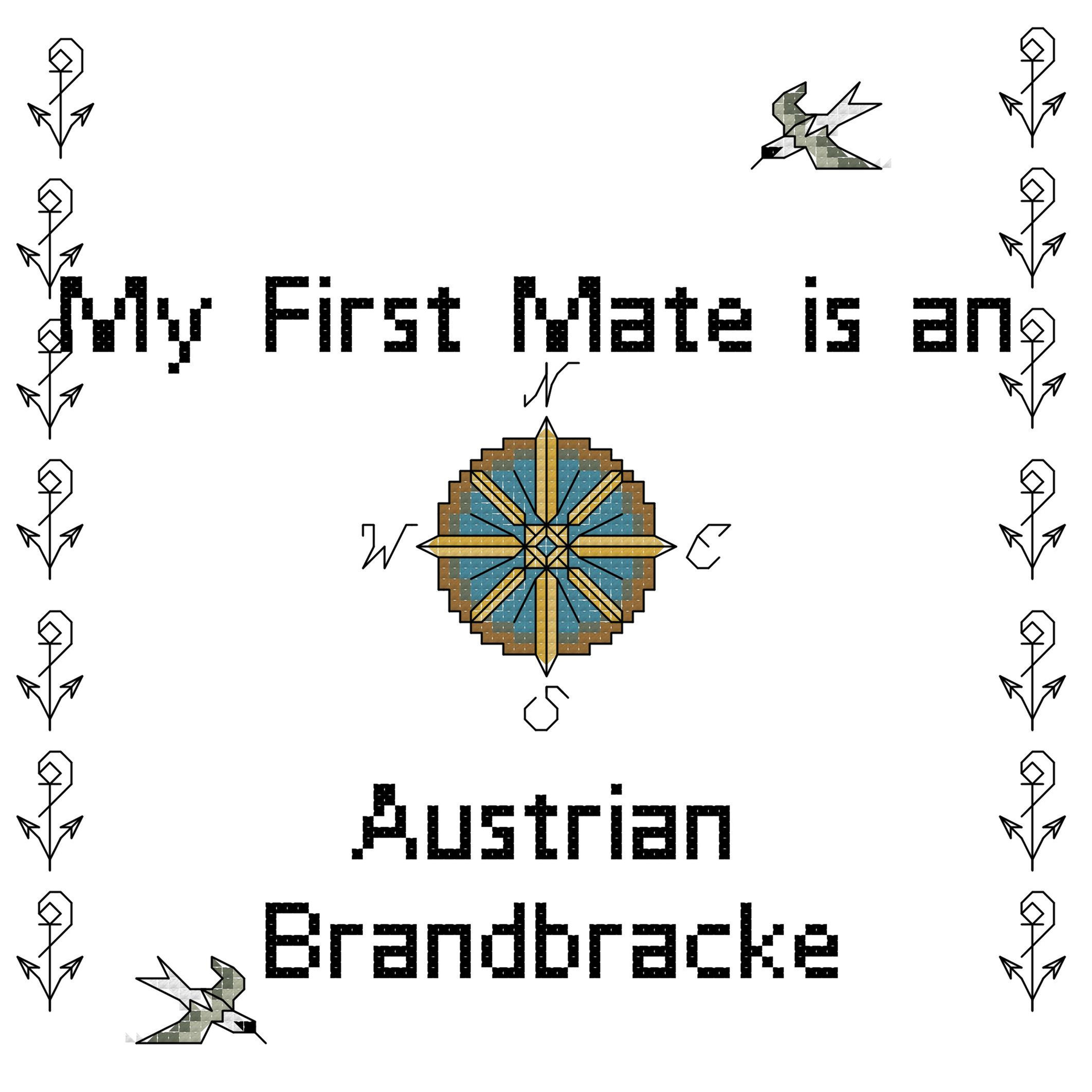 Austrian Brandbracke My First Mate is a Dog Cross Stitch