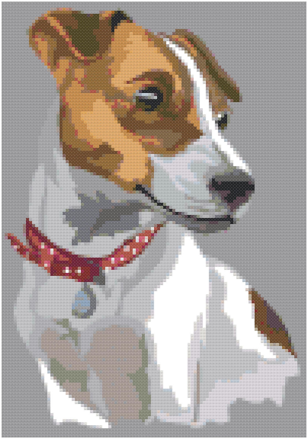 Jack Russell Terrier Portrait Dog Cross Stitch