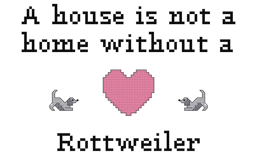 Rottweiler Dog cross stitch pattern instant download needlework graph chart dog lover home decor