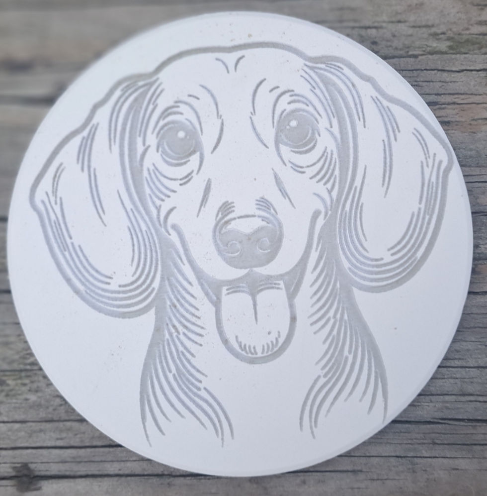 Dachshund Dog Ceramic Drink Coaster 4-inch diameter for dog lovers