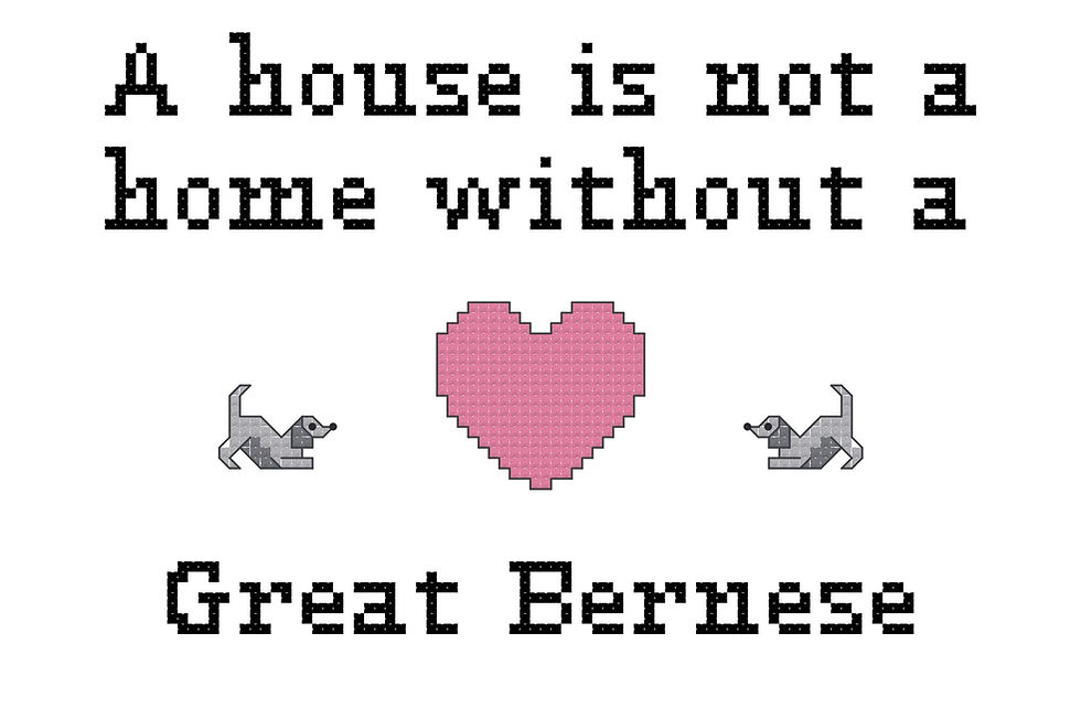 Great Bernese A House is Not a Home Without a Dog Cross Stitch