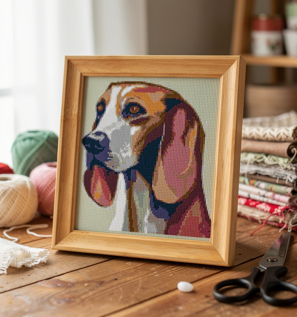 Balkan scenthound dog counted cross stitch pattern needlework graph instant download pdf