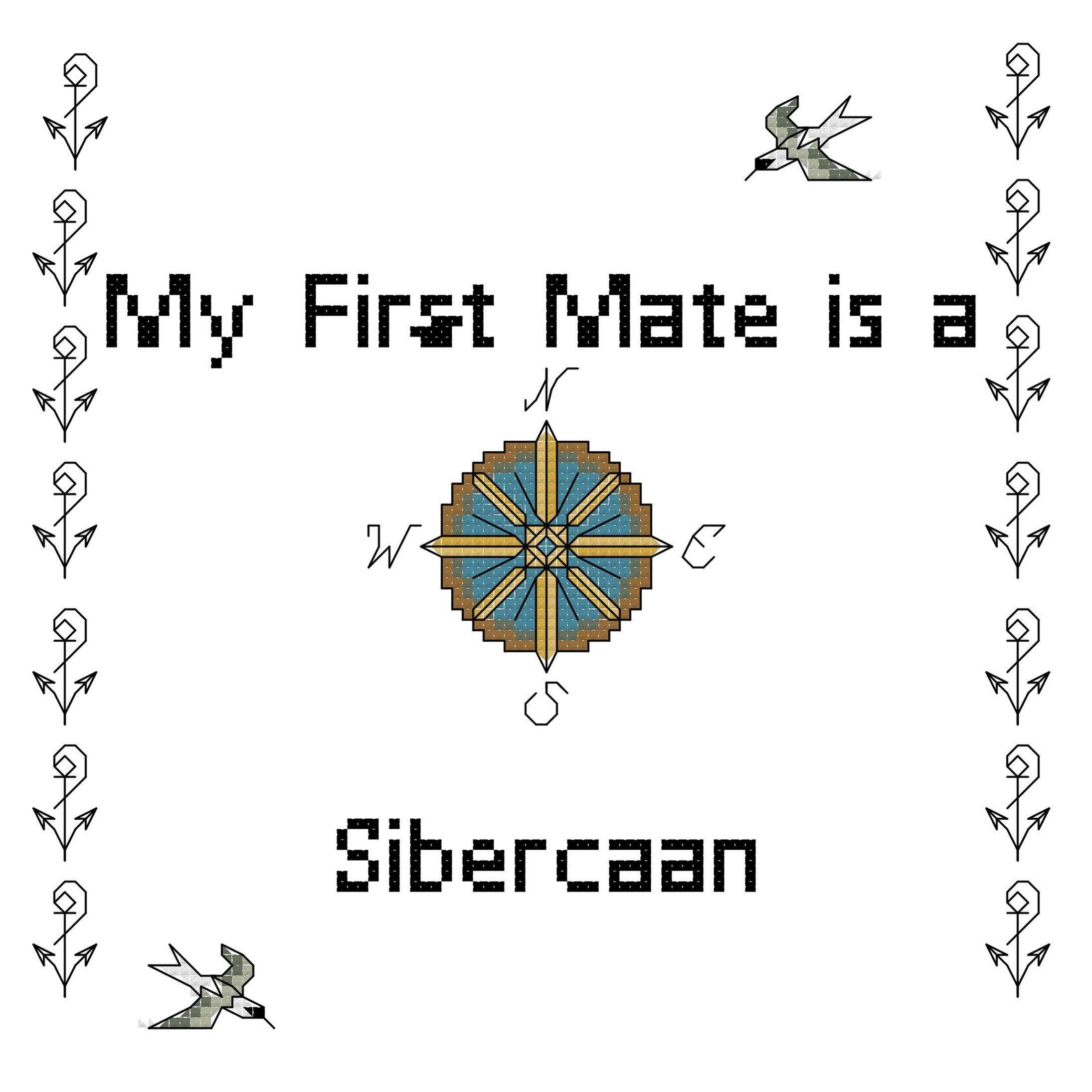 Sibercaan My First Mate is a Dog Cross Stitch