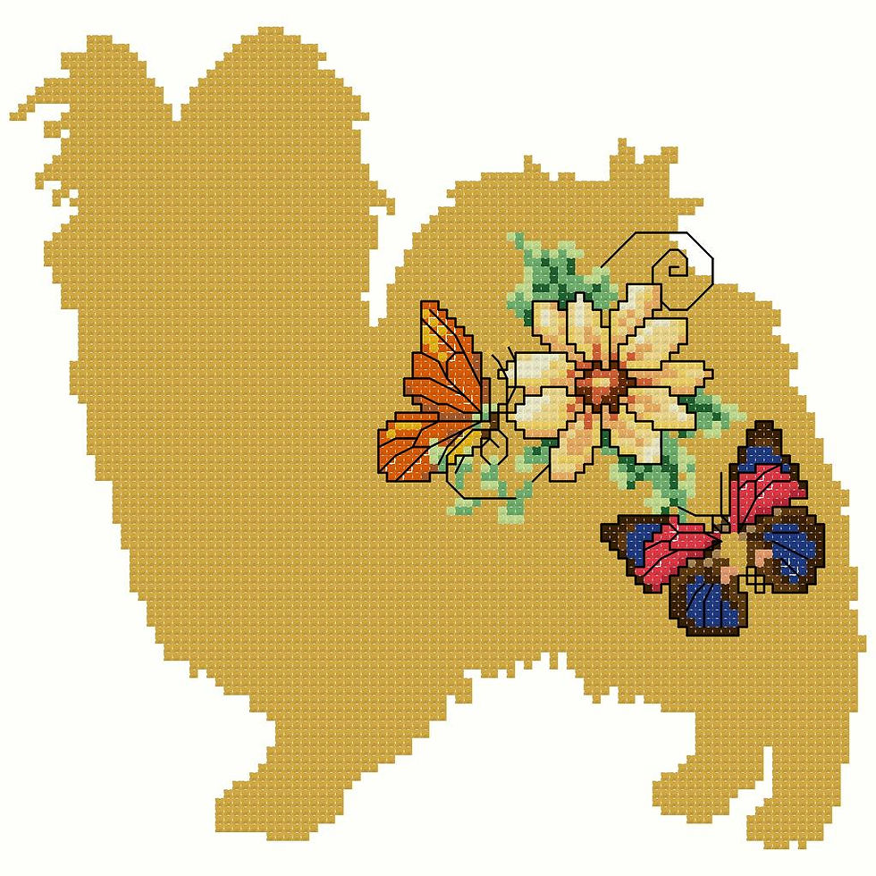 Papillion/Continental Toy Spaniel With Flowers