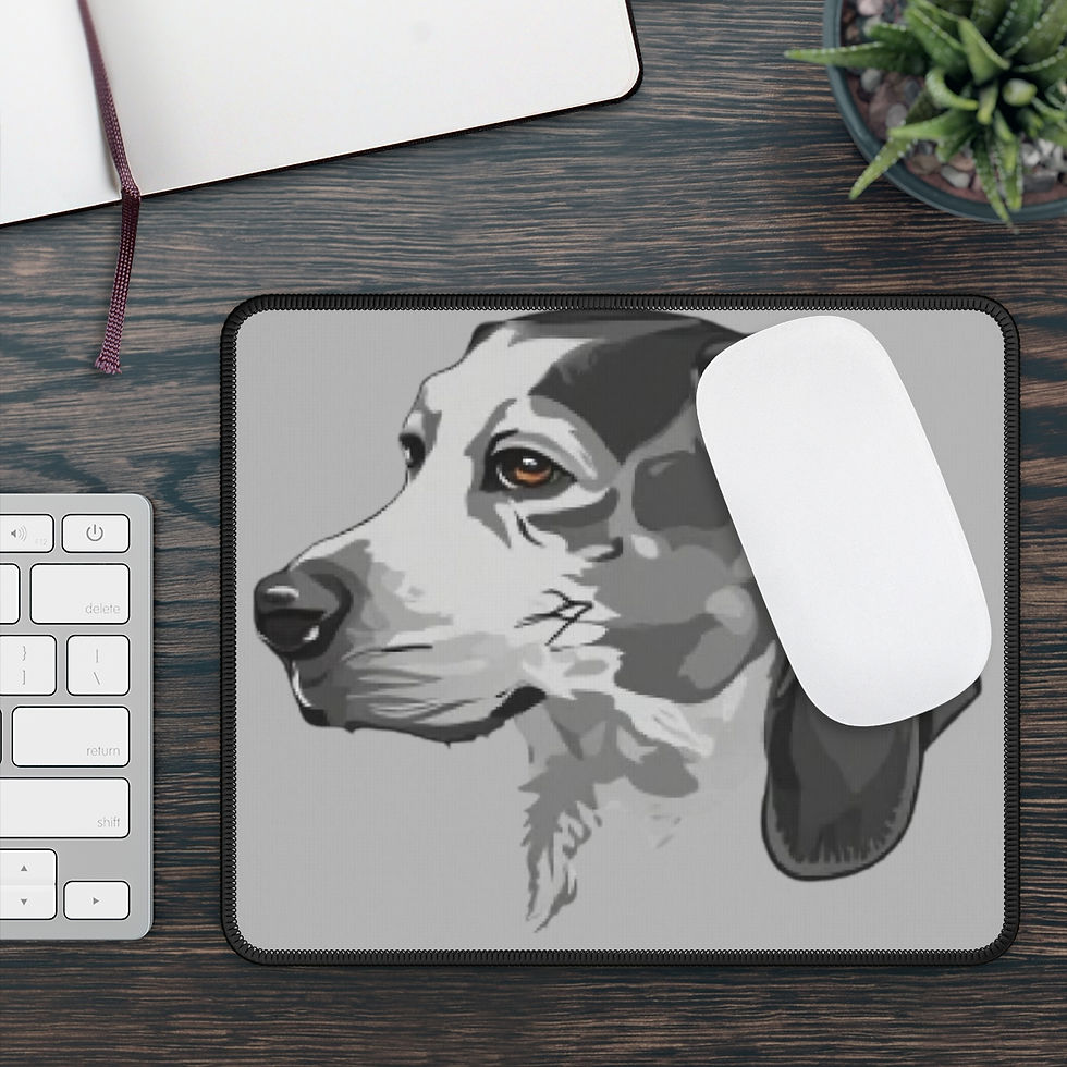 Gaming mousepad with portrait of an american foxhound