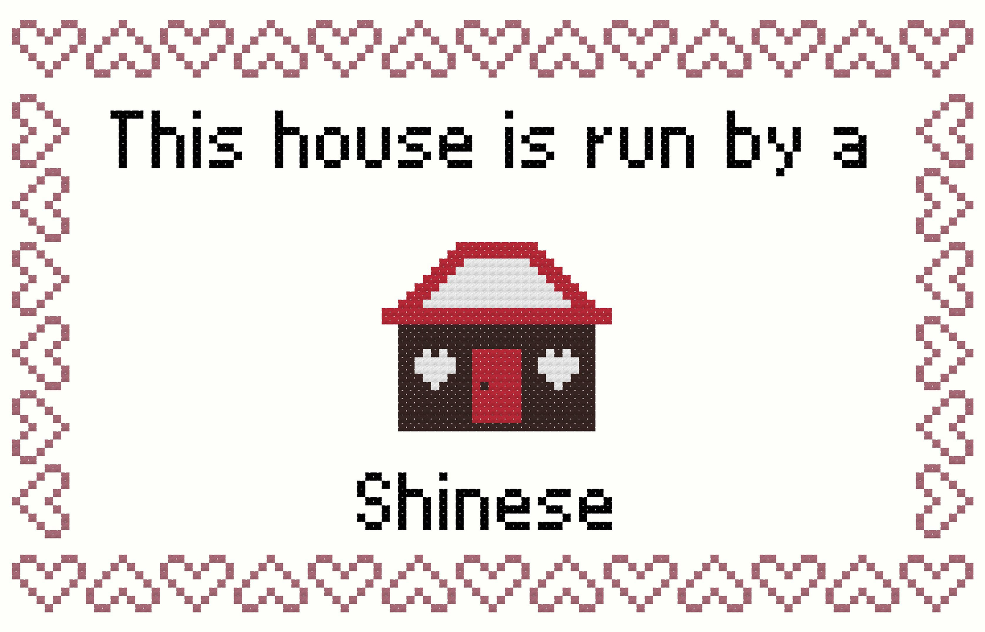Shinese A House is Not a Home Without a Dog Cross Stitch