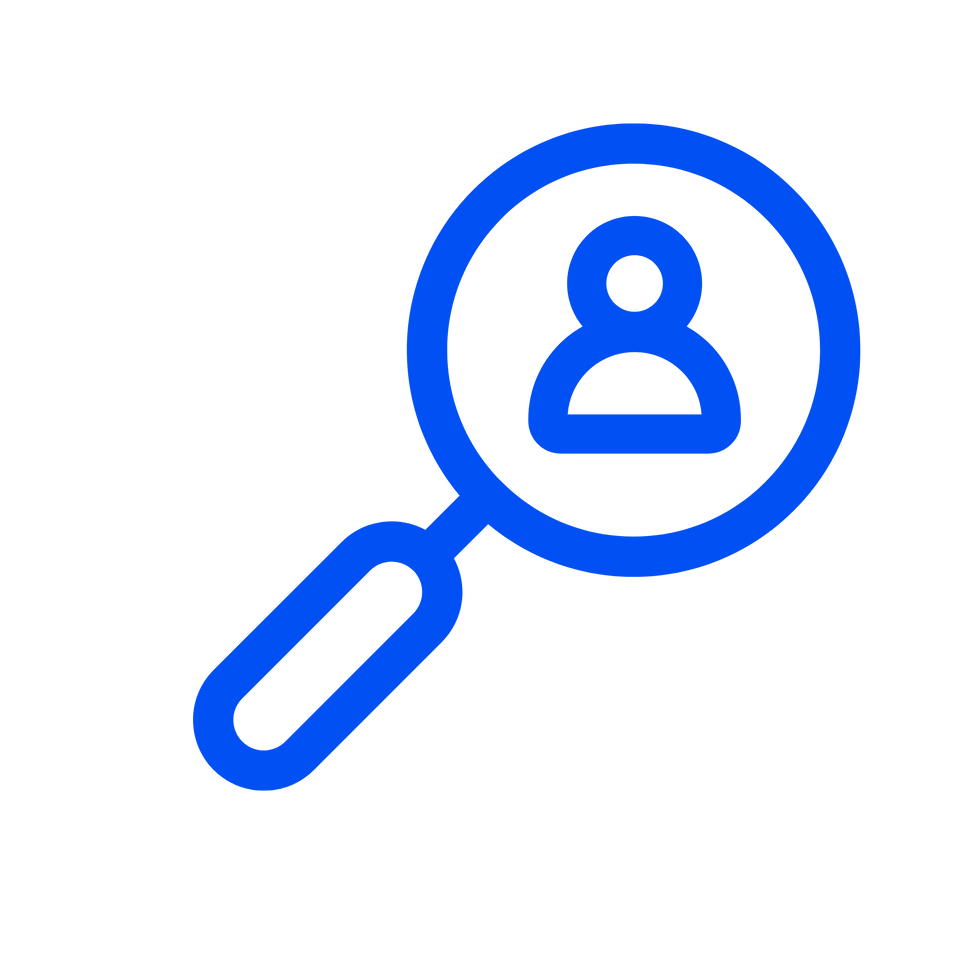 Icono de auditoría, rastreo de movimientos y supervisión de usuarios en el sistema.