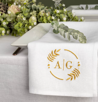 [To Buy] Personalised embriodered napkins