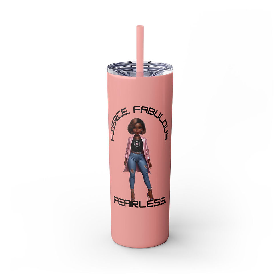 Thumbnail: Tumbler Cup - Fierce Fabulous Fearless Trendy Chic Stylish 20oz with Straw