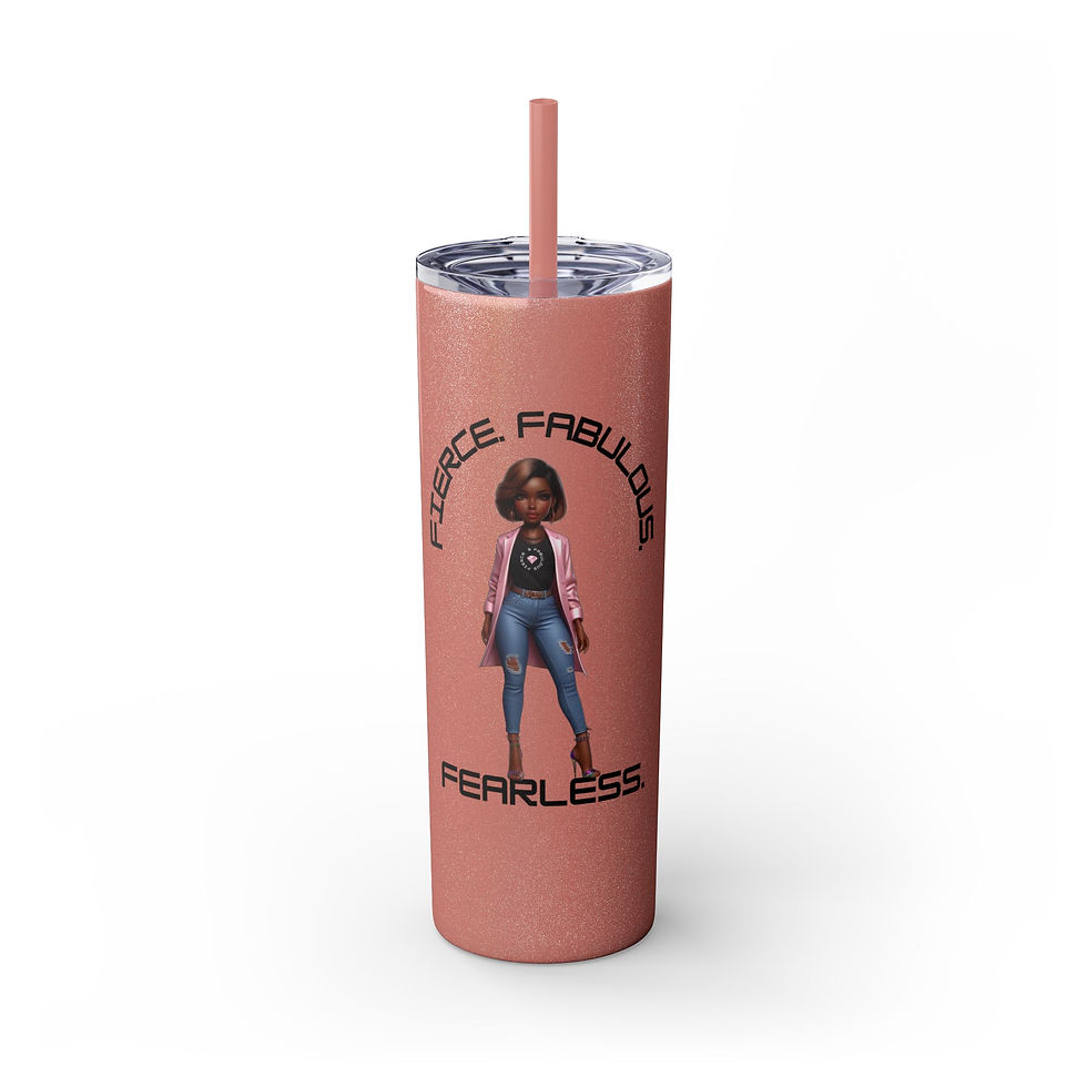 Thumbnail: Tumbler Cup - Fierce Fabulous Fearless Trendy Chic Stylish 20oz with Straw