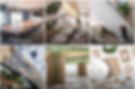 A 6 grid block of images overlaid with the captions 'Office Design' showing a boardroom, 'Restaurant & Bar Design' showing a modern resturant dining and plant, 'Coffee Shop Design' showing an aerial view of a woman carrying a tray, 'Retail Design' showing a shop sign labelled Brown's on a wooden background, 'Public Space Design' showing a wooden turret inside a large empty room and 'Branding' showing a selection of mockup products including a plate and cutlery.