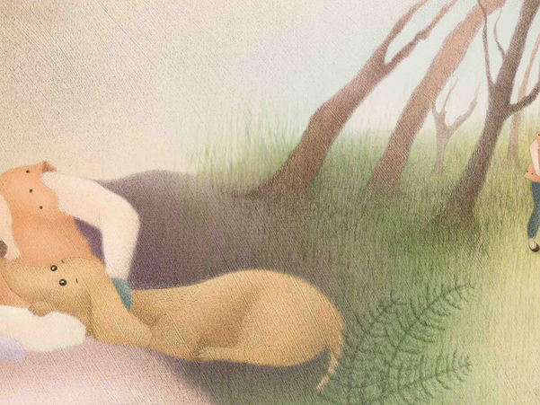 Ria Art World Alexandria Gold Illustration Children's Book Illustration