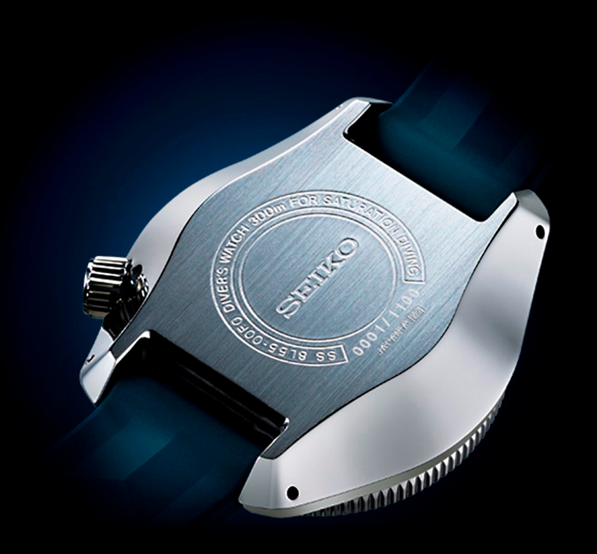 detalle seiko prospex SLA039J1 caja monobloque de acero