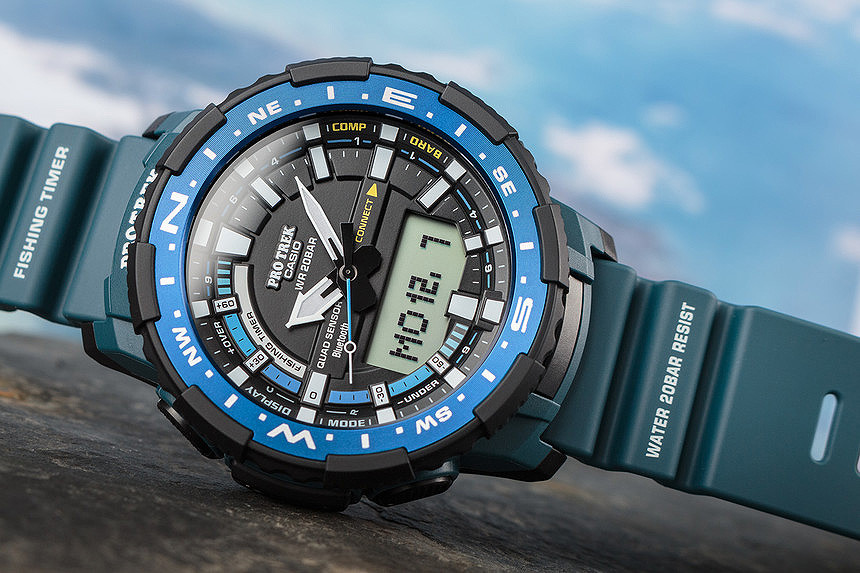 casio protrek prt-b70-2er con temporizador de pesca y sensores quadsensor