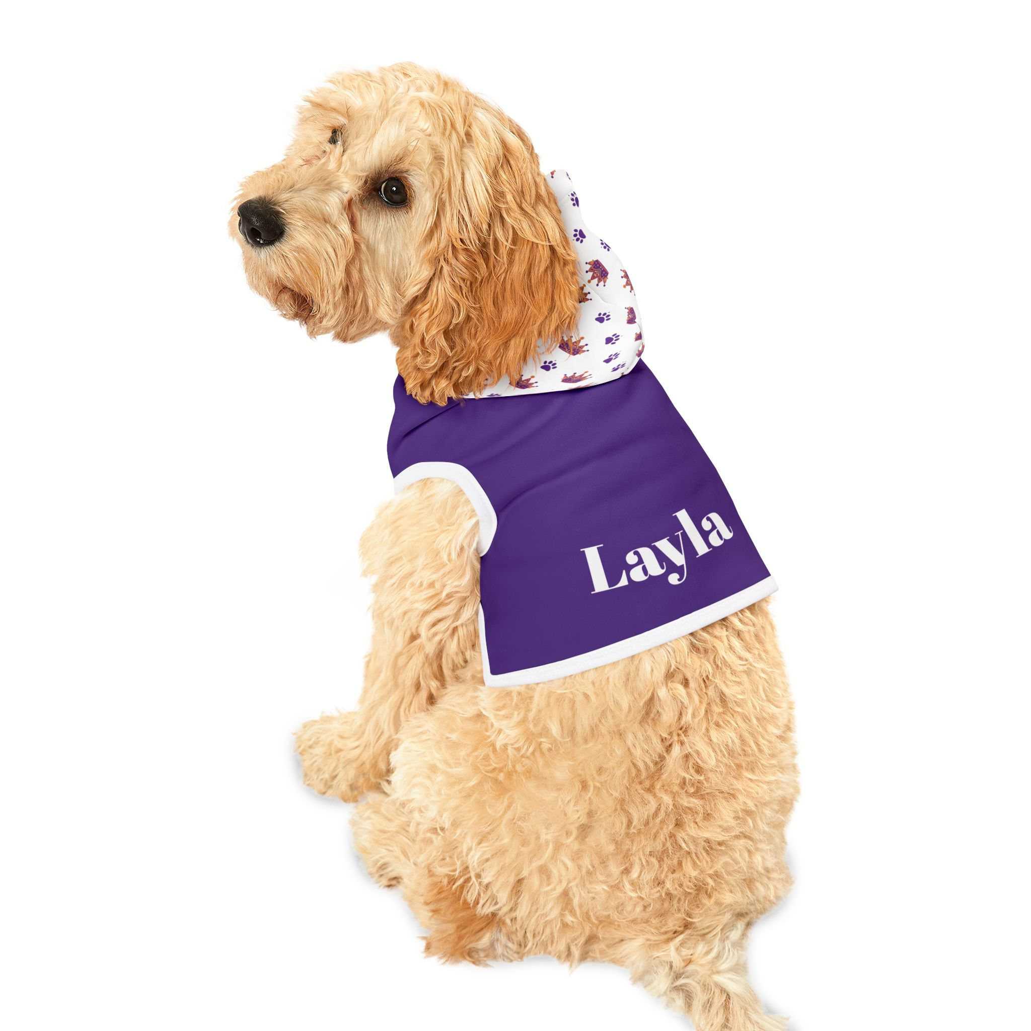 Personalized Purple Pet Hoodie - for Dogs or Cats