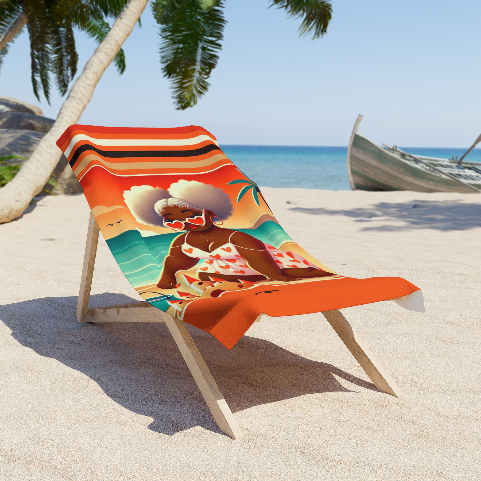 Vibrant Summer Vibes Beach Towel, V1