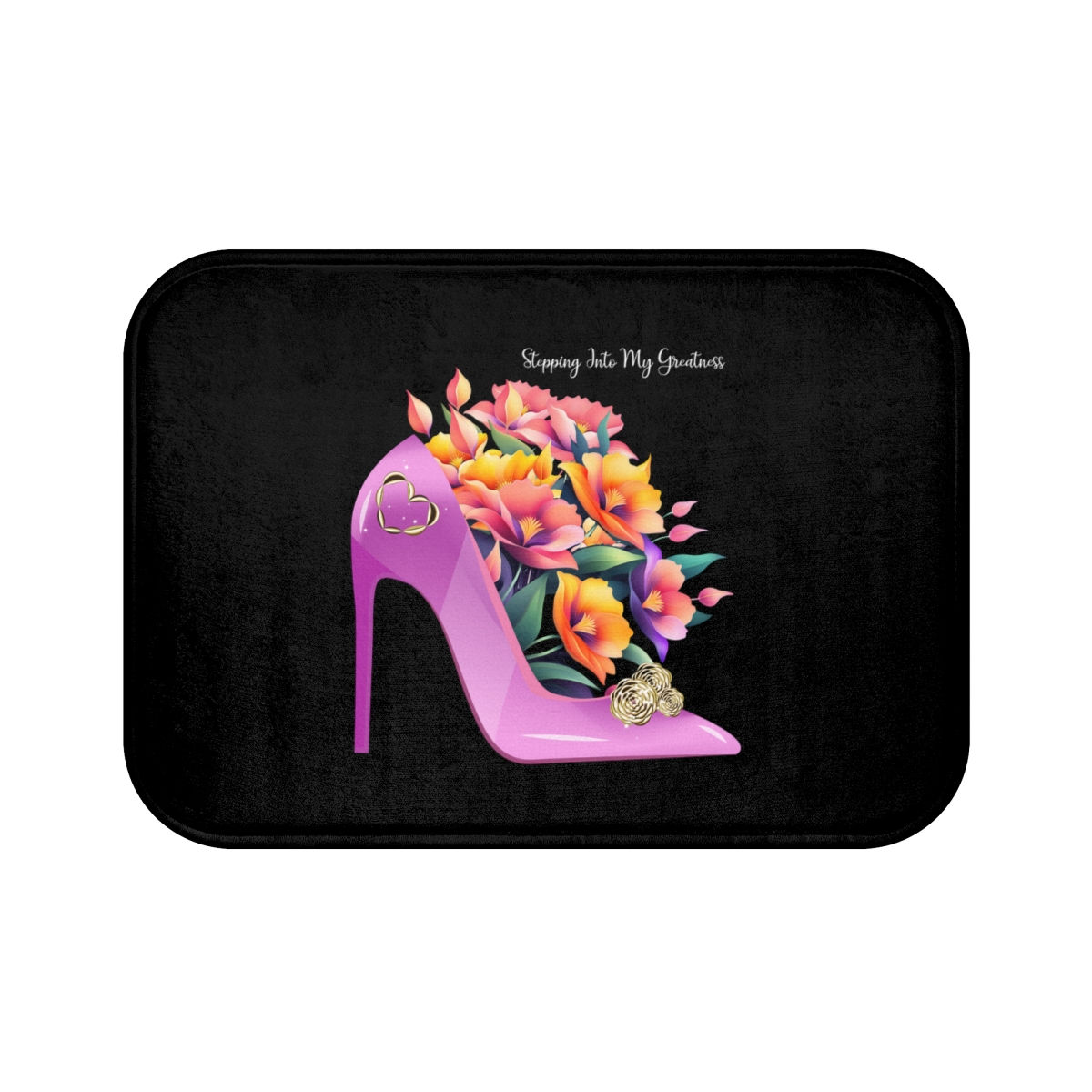 Stepping Into My Greatness Bath Mat