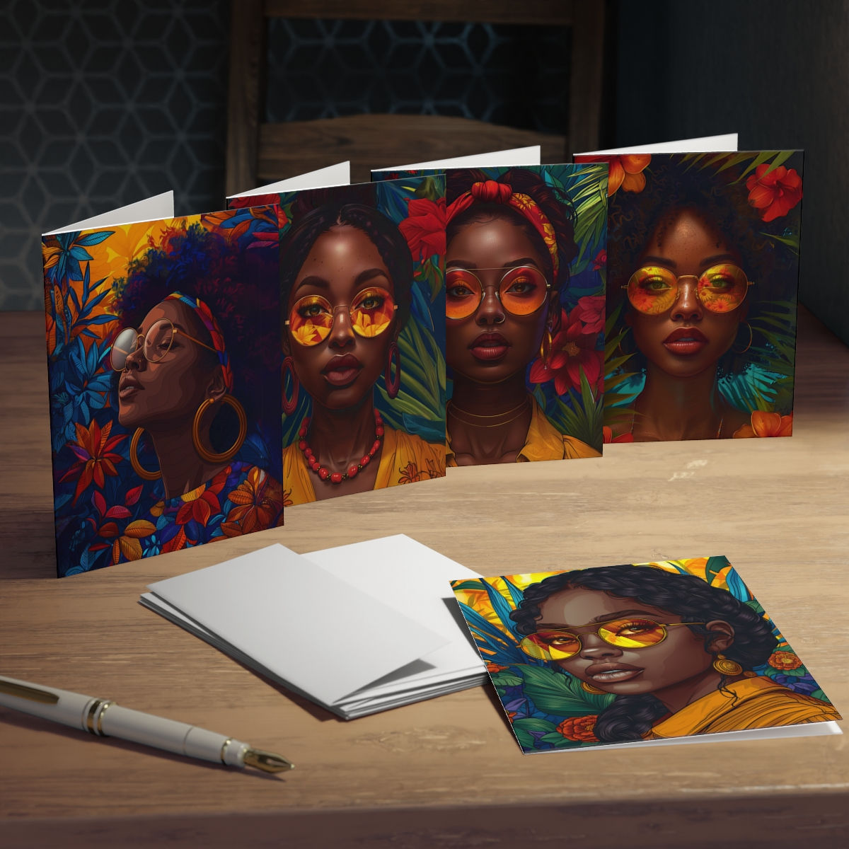 Blank Multi-Design Any Occassion Cards (5-Pack)