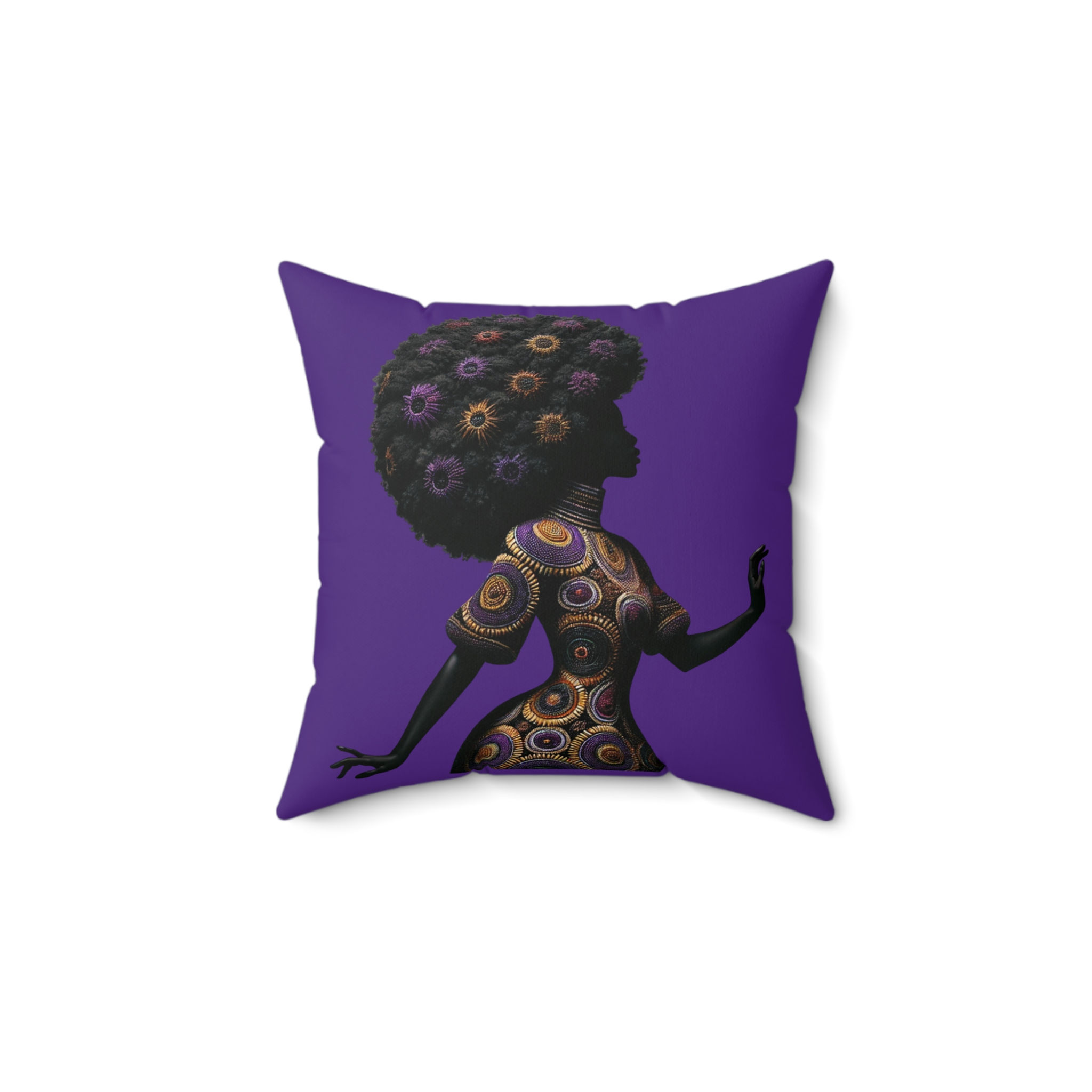 "I AM" Faux Suede Square Pillow