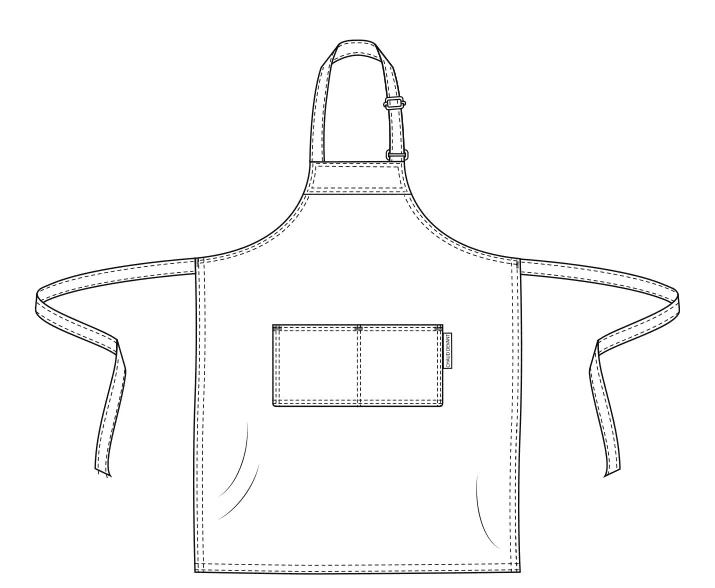 Thumbnail: Chaud Devant Nordic Bib Apron Sketch Drawing