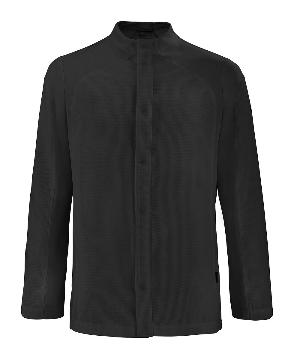 Thumbnail: Lafont Frenesie Men's Long Sleeve Chef Jacket Black Front