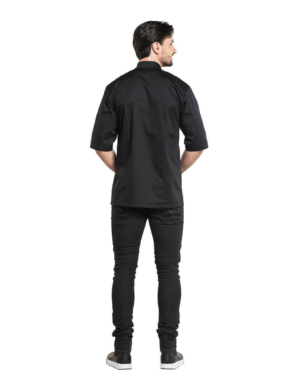Thumbnail: Chaud Devant Bacio Short Sleeve Chef Jacket Black Back