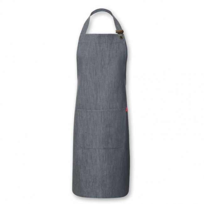 Oliver Harvey Front of House Denim Bib Apron Grey Front