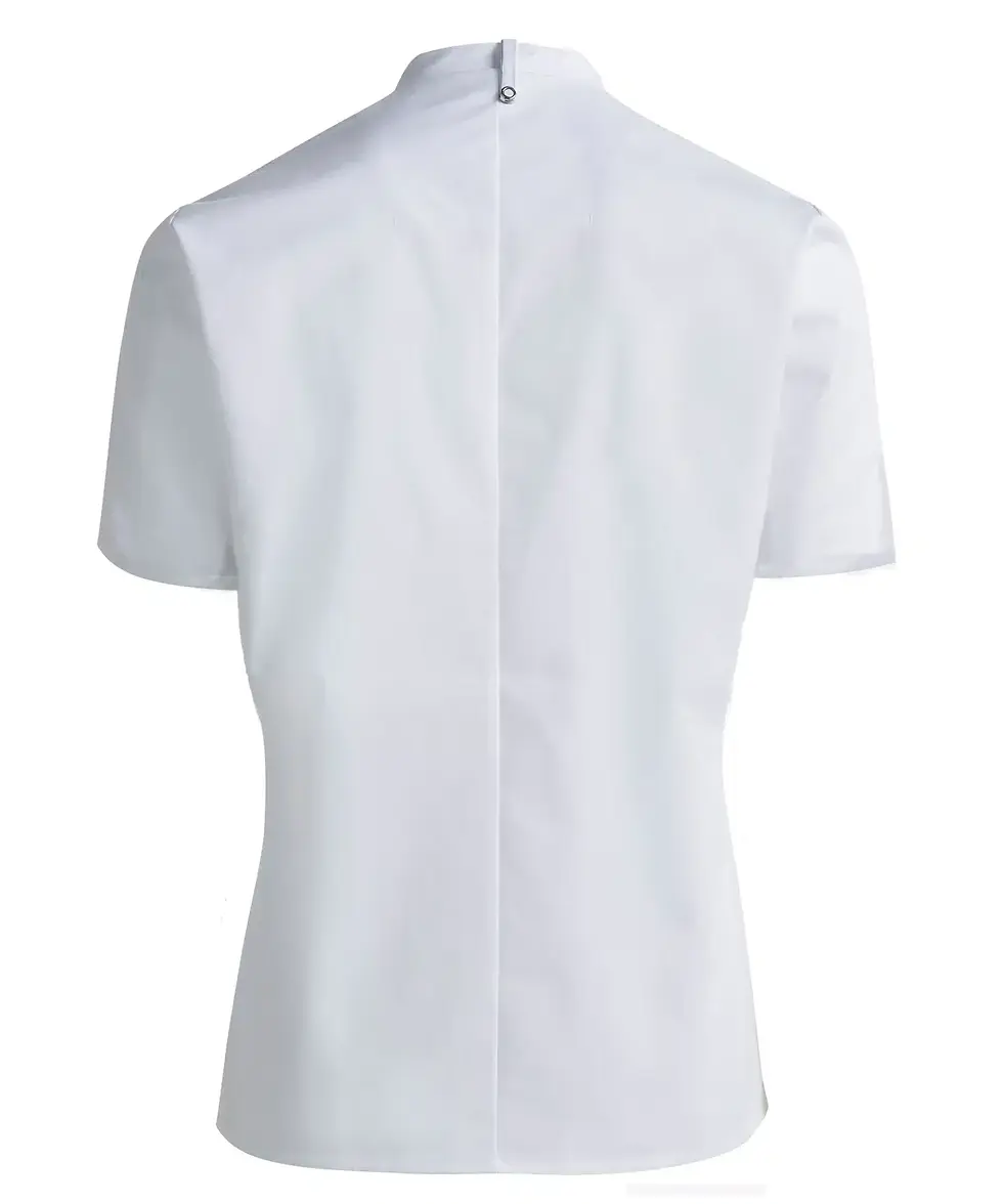 Kentaur Asymmetric Short Sleeve Chef Jacket White Back