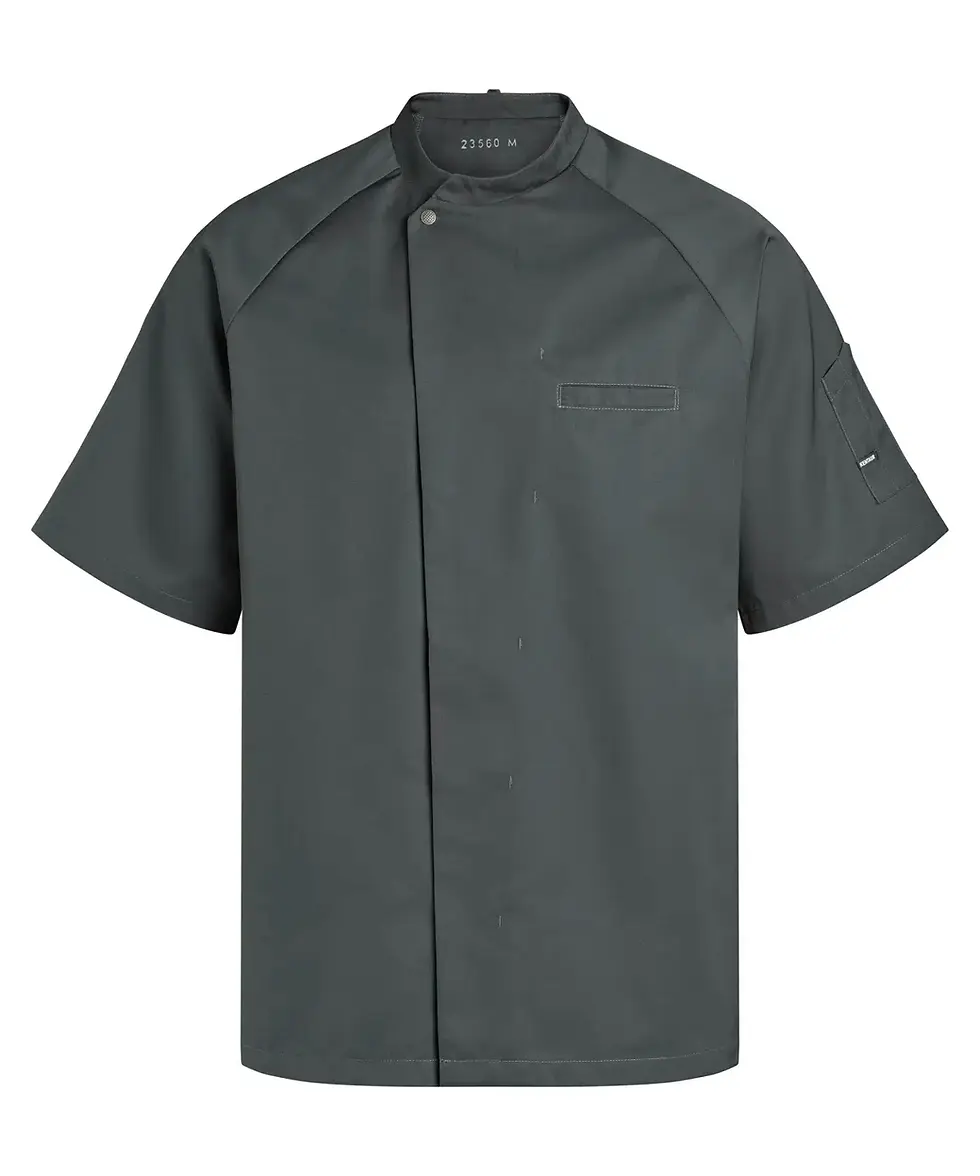 Thumbnail: Kentaur All Round Short Sleeve Chef Jacket Grey Front