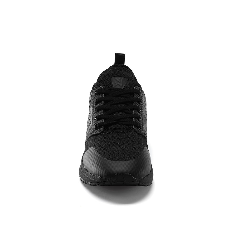 Thumbnail: Nordways Run Lite Evo Black Trainer Single Front View