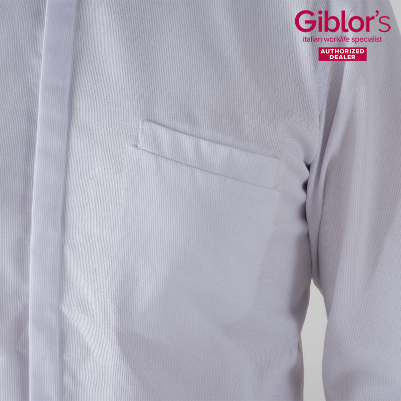 Thumbnail: Giblor's Roger Jacket White Front Chest Pocket Detail