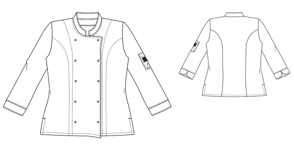 Thumbnail: Chaud Devant Lady Poco Long Sleeve Jacket Sketch Drawing