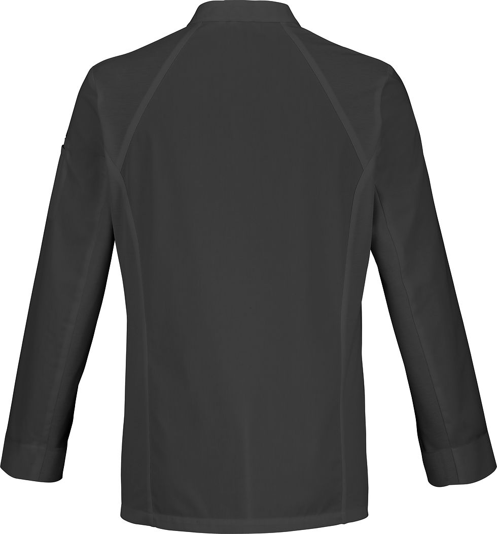 Thumbnail: Lafont New Basil Long Sleeve Chef Jacket Black Back